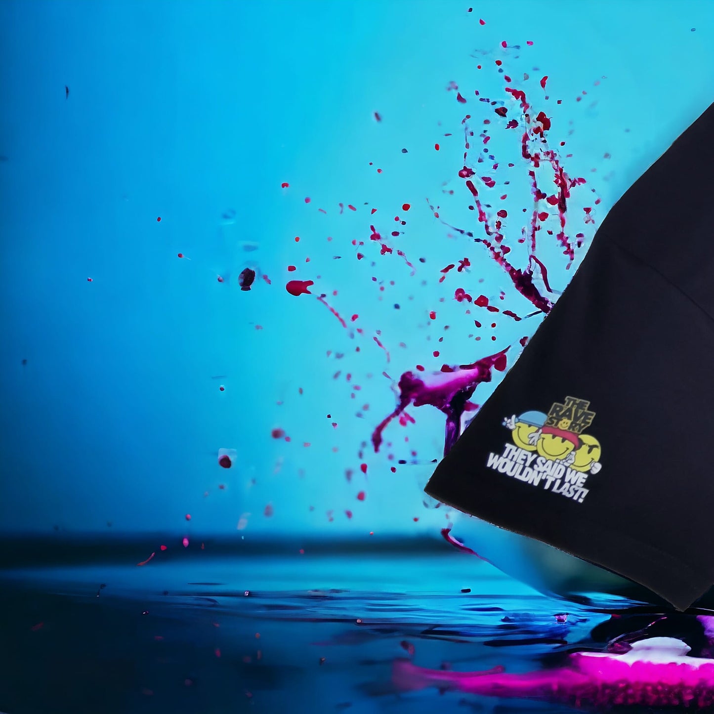 Underground Bass Original Logo - Navy Blue - Big UB Logo & RaveStory Logo Unisex Tshirt