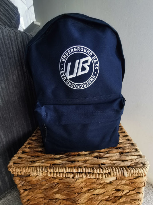 Underground Bass Embroidered Logo Backpack - Navy - Red - Black